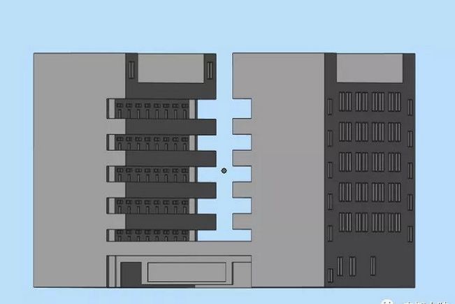 3D打印教學樓建筑模型